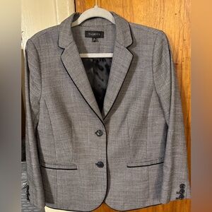 Talbots Women's Black-Trimmed Gray Blazer